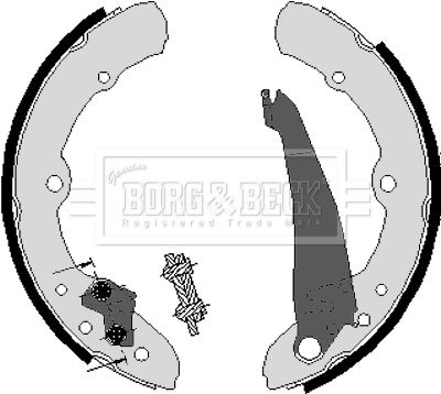 BORG & BECK stabdžių trinkelių komplektas BBS6051